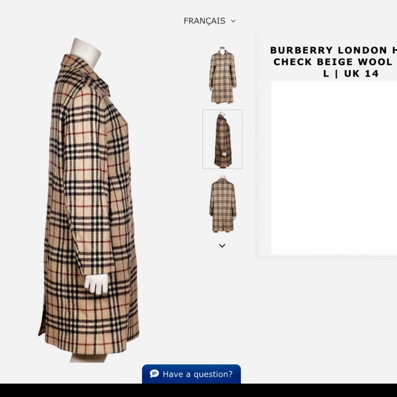 Burberry Wool Coat US 10 - Picture 2 of 3